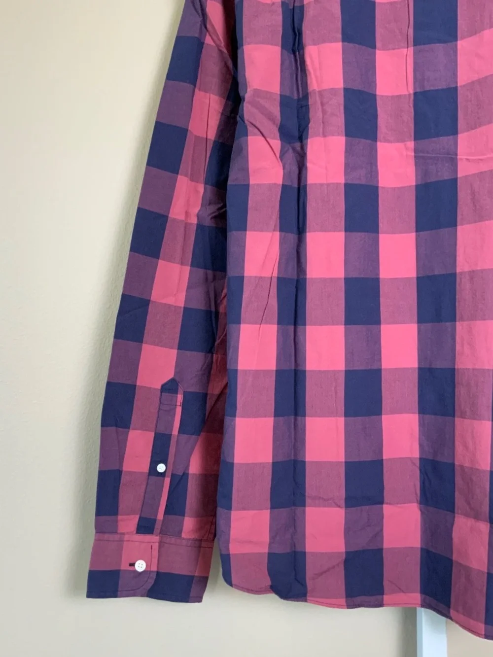 J. Crew Factory Gingham Buffalo Check Slim Washed Button Down Oxford Shirt